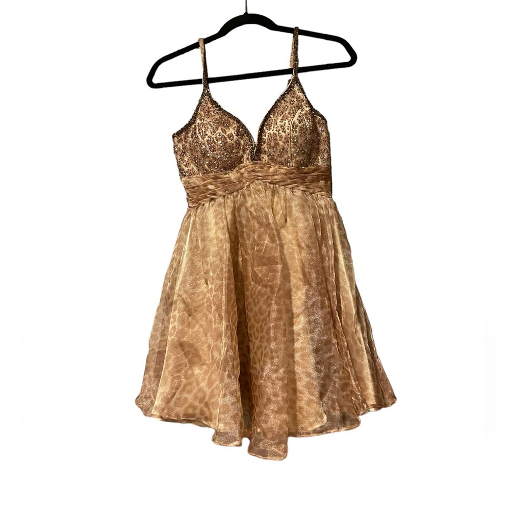 Gold Leopard / Cheetah Print Dress
